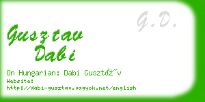 gusztav dabi business card